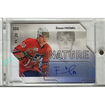 2023/24 Goal cards Chance Liga 1. série #S-13 Šimon Frömel Autograph Silver 19/20