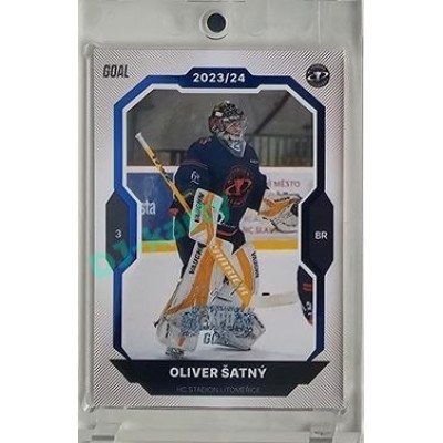 2023/24 Goal cards Chance Liga 2. série #272 Oliver Šatný Blue Expo 1of1