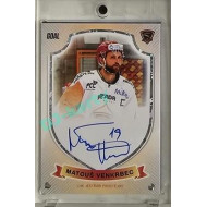 2023/24 Goal cards Chance Liga O kapku lepší hokej #07 Matouš Venkbec Signature xx/20