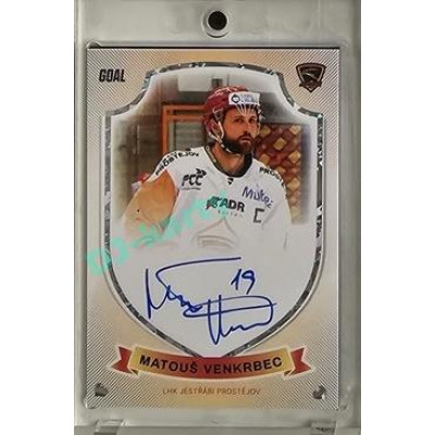 2023/24 Goal cards Chance Liga O kapku lepší hokej #07 Matouš Venkbec Signature xx/20