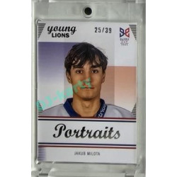 2023/24 Legendary Cards Hlinka Gretzky Cup Young Lions #P-02 Jakub Milota Portréty Rainbow xx/39