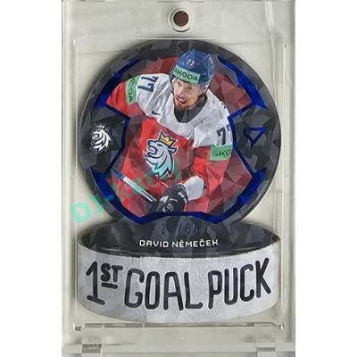 2024 Sportzoo Hokejové ČESKO #GP-06 David Němeček 1st Goal Puck Limited 24/35