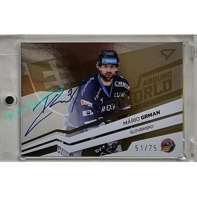 2023/24 Sportzoo ELH 2. serie #AWS-MG Mário Grman Around The World Auto xx/75