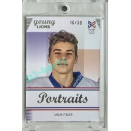 2023/24 Legendary Cards Hlinka Gretzky Cup Young Lions #P-04 Jakub Fibigr Portréty Rainbow xx/39