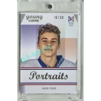2023/24 Legendary Cards Hlinka Gretzky Cup Young Lions #P-04 Jakub Fibigr Portréty Rainbow xx/39