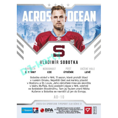 2023/24 Sportzoo ELH 2. serie #AO-10 Vladimír Sobotka Across The Ocean