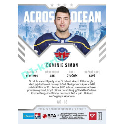2023/24 Sportzoo ELH 2. serie #AO-16 Dominik Simon Across The Ocean