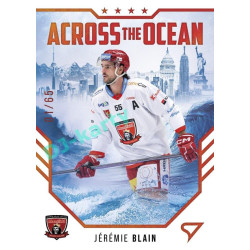 2023/24 Sportzoo ELH 2. serie #AO-03 Jérémie Blain Across The Ocean Red xx/65