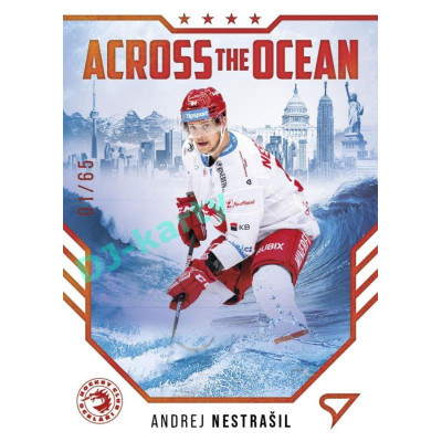2023/24 Sportzoo ELH 2. serie #AO-01 Andrej Nestrašil Across The Ocean Red xx/65