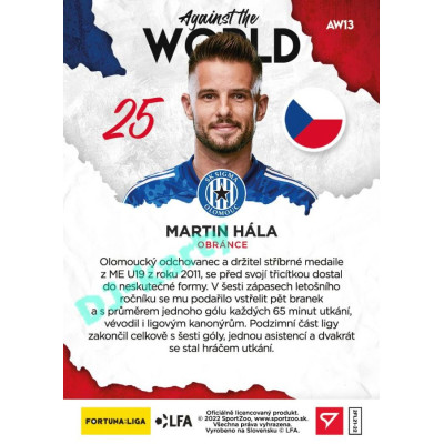 2021/22 Sportzoo Fortuna Liga 2. série #AW13 Martin Hála AGAINST THE WORLD