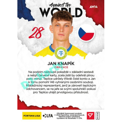 2021/22 Sportzoo Fortuna Liga 2. série #AW14 Jan Knapík AGAINST THE WORLD