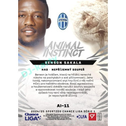 2024/25 Sportzoo Chance Liga 1. série #AI-11 Benson Sakala Animal Instinct
