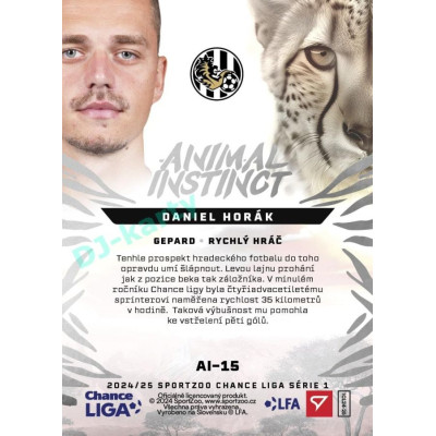 2024/25 Sportzoo Chance Liga 1. série #AI-15 Daniel Horák Animal Instinct