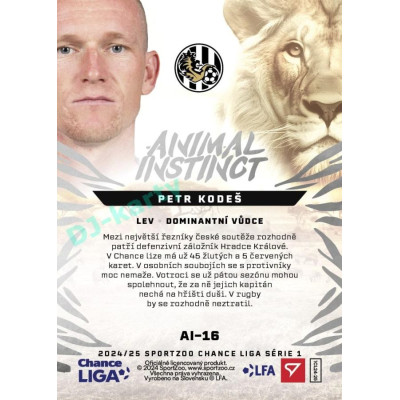 2024/25 Sportzoo Chance Liga 1. série #AI-16 Petr Kodeš Animal Instinct