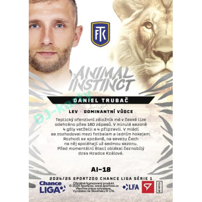 2024/25 Sportzoo Chance Liga 1. série #AI-18 Daniel Trubač Animal Instinct