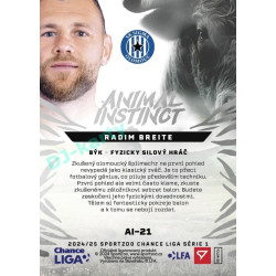 2024/25 Sportzoo Chance Liga 1. série #AI-21 Radim Breite Animal Instinct