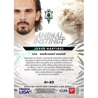 2024/25 Sportzoo Chance Liga 1. série #AI-23 Jakub Martinec Animal Instinct