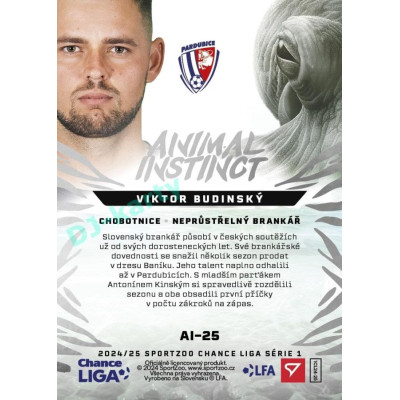 2024/25 Sportzoo Chance Liga 1. série #AI-25 Viktor Budinský Animal Instinct