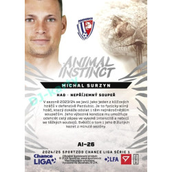 2024/25 Sportzoo Chance Liga 1. série #AI-26 Michal Surzyn Animal Instinct