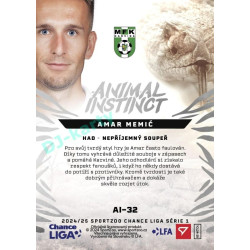 2024/25 Sportzoo Chance Liga 1. série #AI-32 Amar Memić Animal Instinct