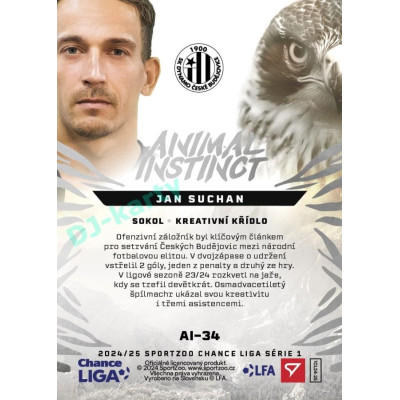 2024/25 Sportzoo Chance Liga 1. série #AI-34 Jan Suchan Animal Instinct