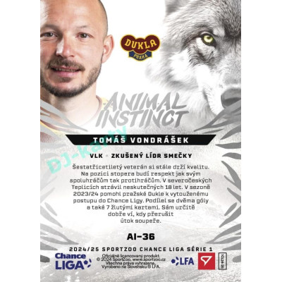 2024/25 Sportzoo Chance Liga 1. série #AI-36 Tomáš Vondrášek Animal Instinct