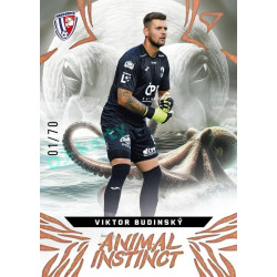 2024/25 Sportzoo Chance Liga 1. série #AI-25 Viktor Budinský Animal Instinct Copper xx/70