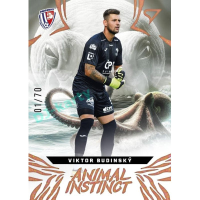 2024/25 Sportzoo Chance Liga 1. série #AI-25 Viktor Budinský Animal Instinct Copper xx/70