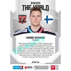 2021/22 Sportzoo TIPSPORT ELH 2. série #ATW-18 Henri Kiviaho Around The World