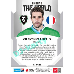 2021/22 Sportzoo TIPSPORT ELH 2. série #ATW-21 Valentin Claireaux Around The World