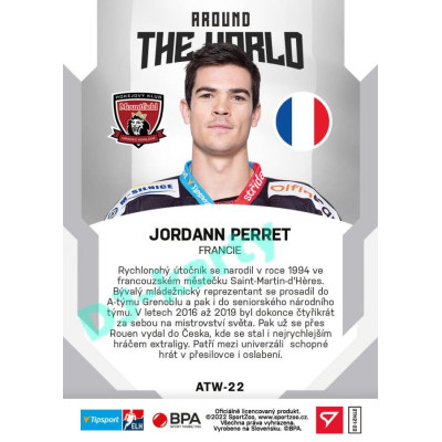2021/22 Sportzoo TIPSPORT ELH 2. série #ATW-22 Jordann Perret Around The World