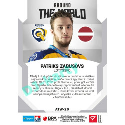 2021/22 Sportzoo TIPSPORT ELH 2. série #ATW-29 Patriks Zabusovs Around The World