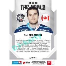 2021/22 Sportzoo TIPSPORT ELH 2. série #ATW-01 T.J. Melancon Around The World