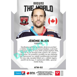 2021/22 Sportzoo TIPSPORT ELH 2. série #ATW-02 Jérémie Blain Around The World