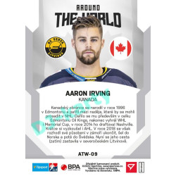 2021/22 Sportzoo TIPSPORT ELH 2. série #ATW-09 Aaron Irving Around The World