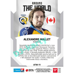 2021/22 Sportzoo TIPSPORT ELH 2. série #ATW-11 Alexandre Mallet Around The World