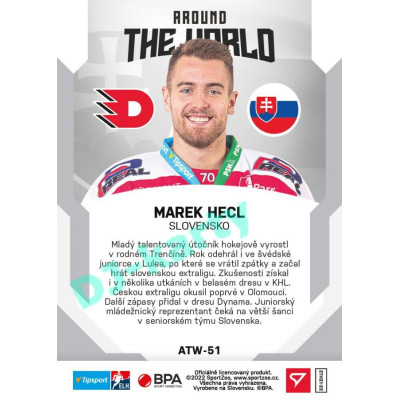 2021/22 Sportzoo TIPSPORT ELH 2. série #ATW-51 Marek Hecl Around The World