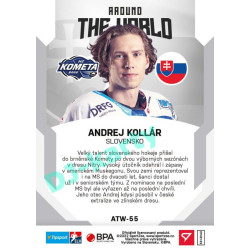 2021/22 Sportzoo TIPSPORT ELH 2. série #ATW-55 Andrej Kollár Around The World