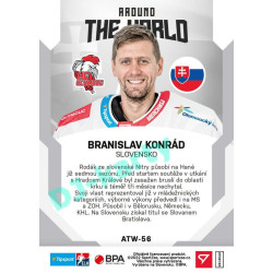 2021/22 Sportzoo TIPSPORT ELH 2. série #ATW-56 Branislav Konrád Around The World