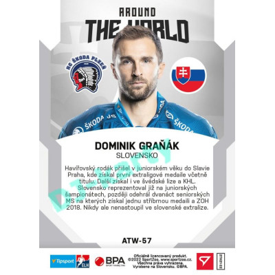 2021/22 Sportzoo TIPSPORT ELH 2. série #ATW-57 Dominik Graňák Around The World