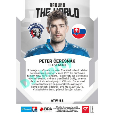 2021/22 Sportzoo TIPSPORT ELH 2. série #ATW-58 Peter Čerešňák Around The World