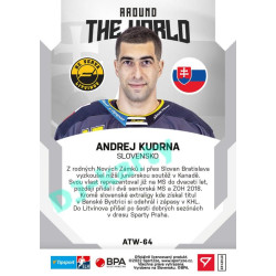 2021/22 Sportzoo TIPSPORT ELH 2. série #ATW-64 Andrej Kudrna Around The World