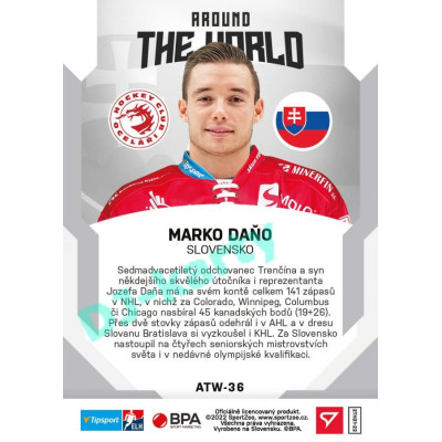 2021/22 Sportzoo TIPSPORT ELH 2. série #ATW-36 Marko Daňo Around The World