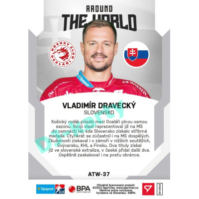 2021/22 Sportzoo TIPSPORT ELH 2. série #ATW-37 Vladimír Dravecký Around The World