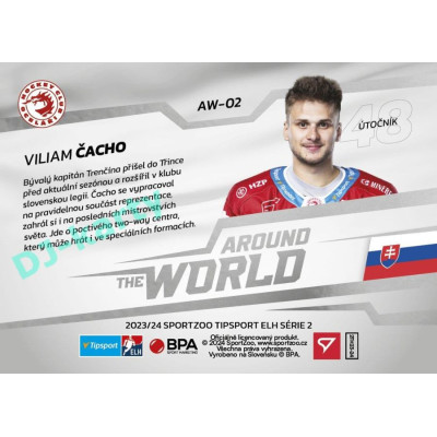 2023/24 Sportzoo ELH 2. serie #AW-02 Viliam Čacho Around The World