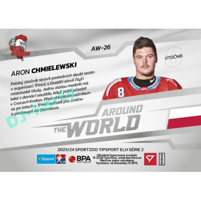 2023/24 Sportzoo ELH 2. serie #AW-26 Aron Chmielewski Around The World