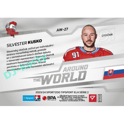 2023/24 Sportzoo ELH 2. serie #AW-27 Silvester Kusko Around The World
