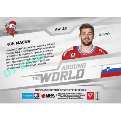 2023/24 Sportzoo ELH 2. serie #AW-28 Rok Macuh Around The World
