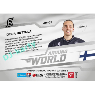 2023/24 Sportzoo ELH 2. serie #AW-29 Joona Huttula Around The World