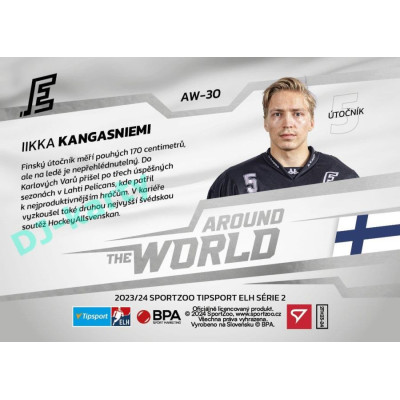 2023/24 Sportzoo ELH 2. serie #AW-30 Iikka Kangasniemi Around The World
